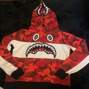 Kids Red Camouflage Graphic Hoodie